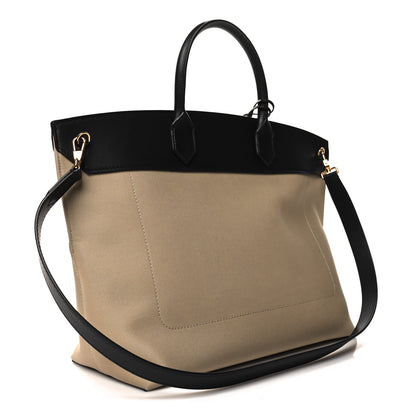 Burberry Calfskin Medium Society Tote Black Honey 3 of 10