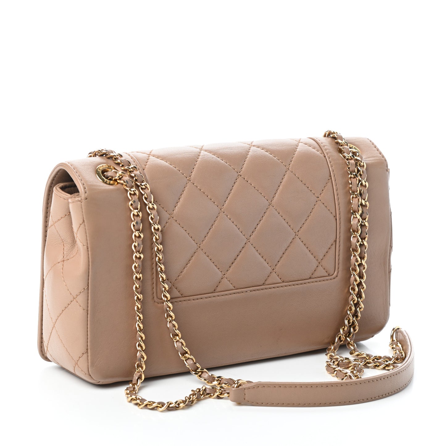 Sheepskin Quilted Vintage Mademoiselle Flap Beige
