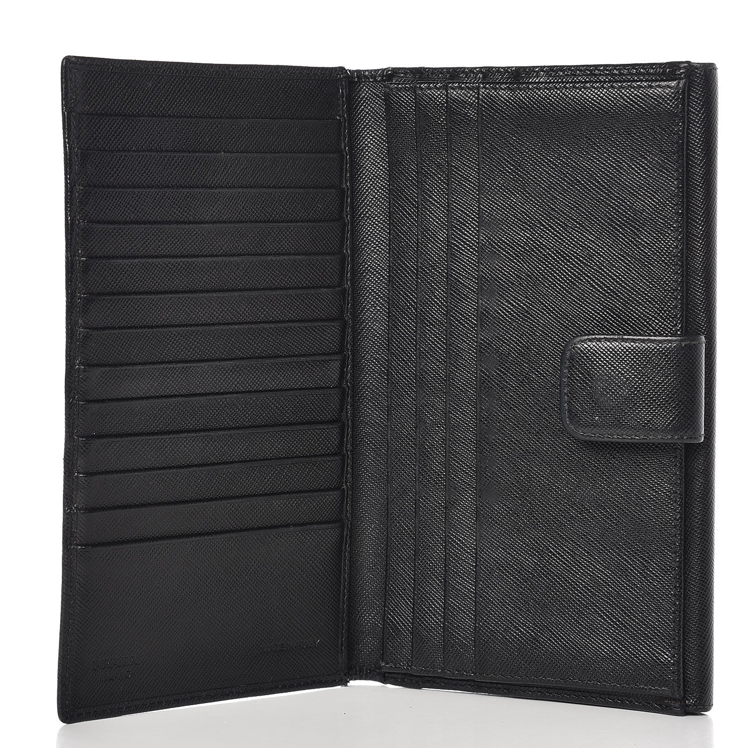 Prada Saffiano Metal Continental Flap Wallet Nero Black 5 of 10