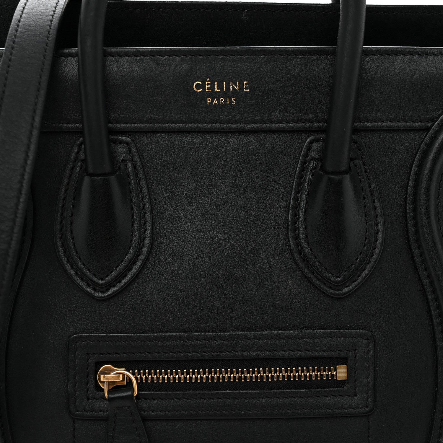 Celine Smooth Calfskin Nano Luggage Black 8 of 17