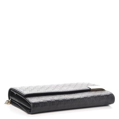 Gucci Soft Microguccissima Dice Chain Wallet Black 4 of 7