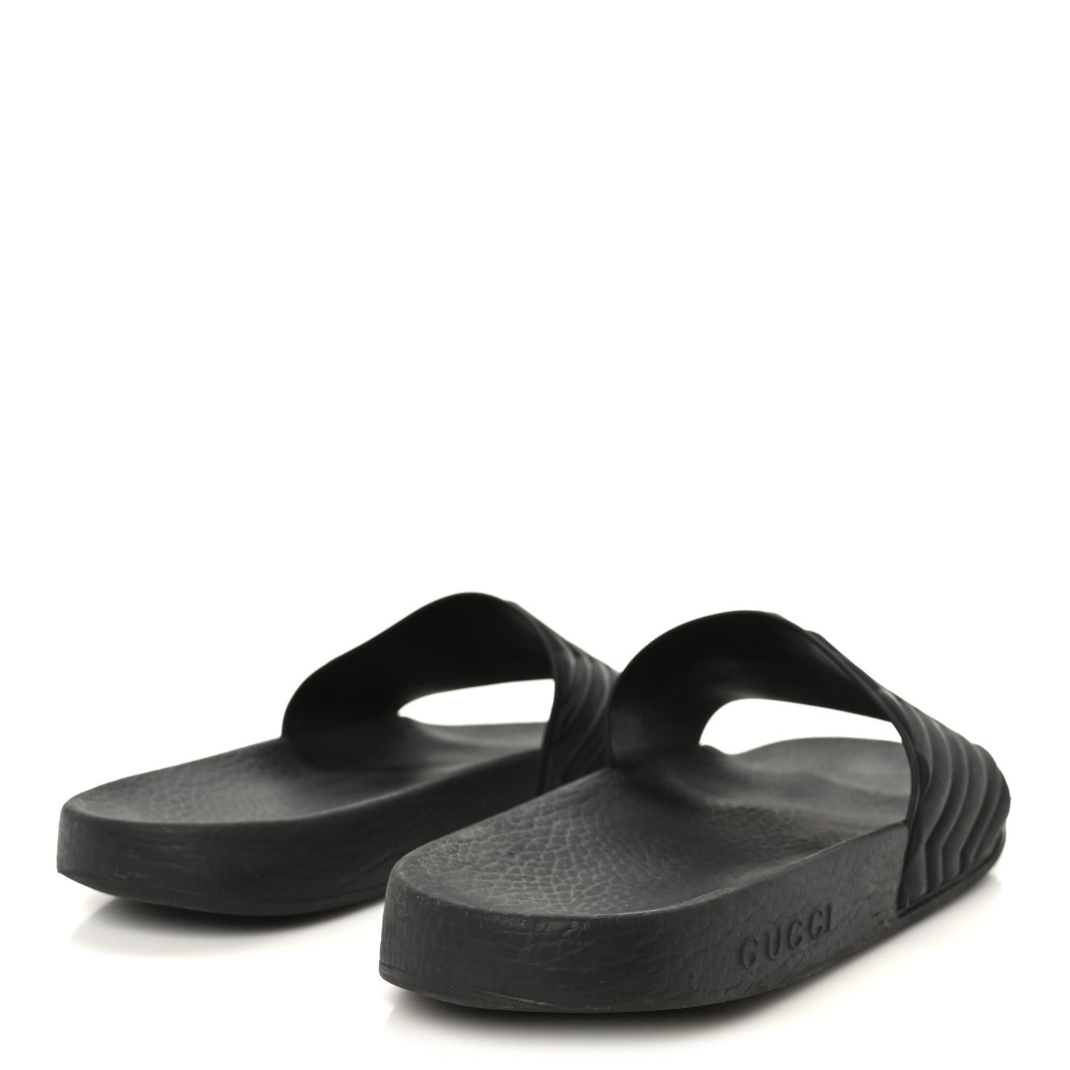 Gucci Rubber Matelasse Interlocking G Mens Slide Sandals 9 Black 5 of 9