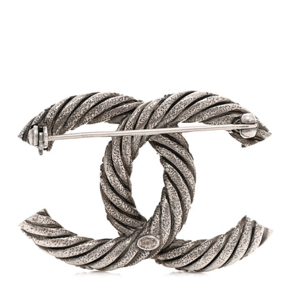 Chanel Ruthenium Twisted CC Brooch 3 of 4