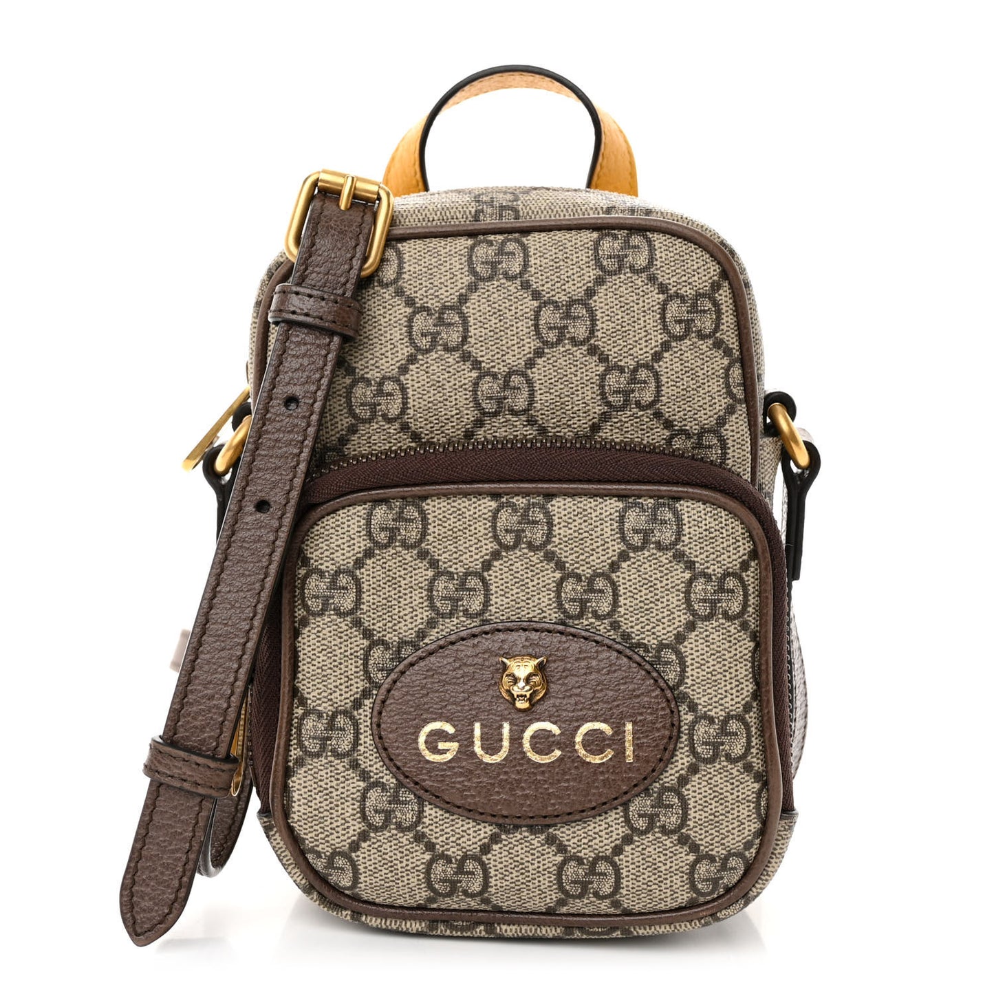 GG Supreme Monogram Mini Neo Vintage Double Zip Messenger Bag Beige New Acero Crop