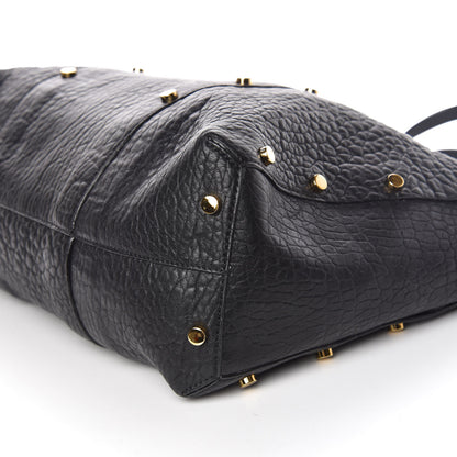 Jimmy Choo Grained Calfskin Studded Lockett Shopper Tote Black 6 of 8