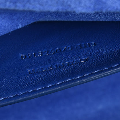 Saint Laurent Patent Grain De Poudre Classic Monogram Cassandre Clutch Royal Blue 7 of 8