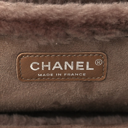Chanel Shearling Quilted Mademoiselle Flap Light Brown 6 of 10