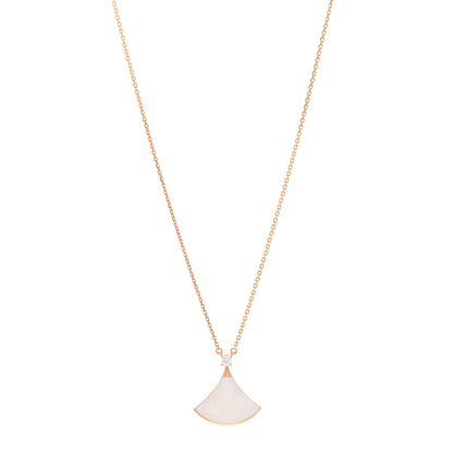 Bulgari 18K Rose Gold Diamond Mother of Pearl Divas' Dream Pendant Necklace 1 of 4