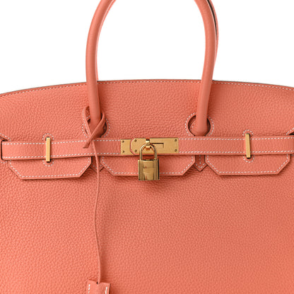 Hermes Taurillon Clemence Birkin 35 Crevette 8 of 14