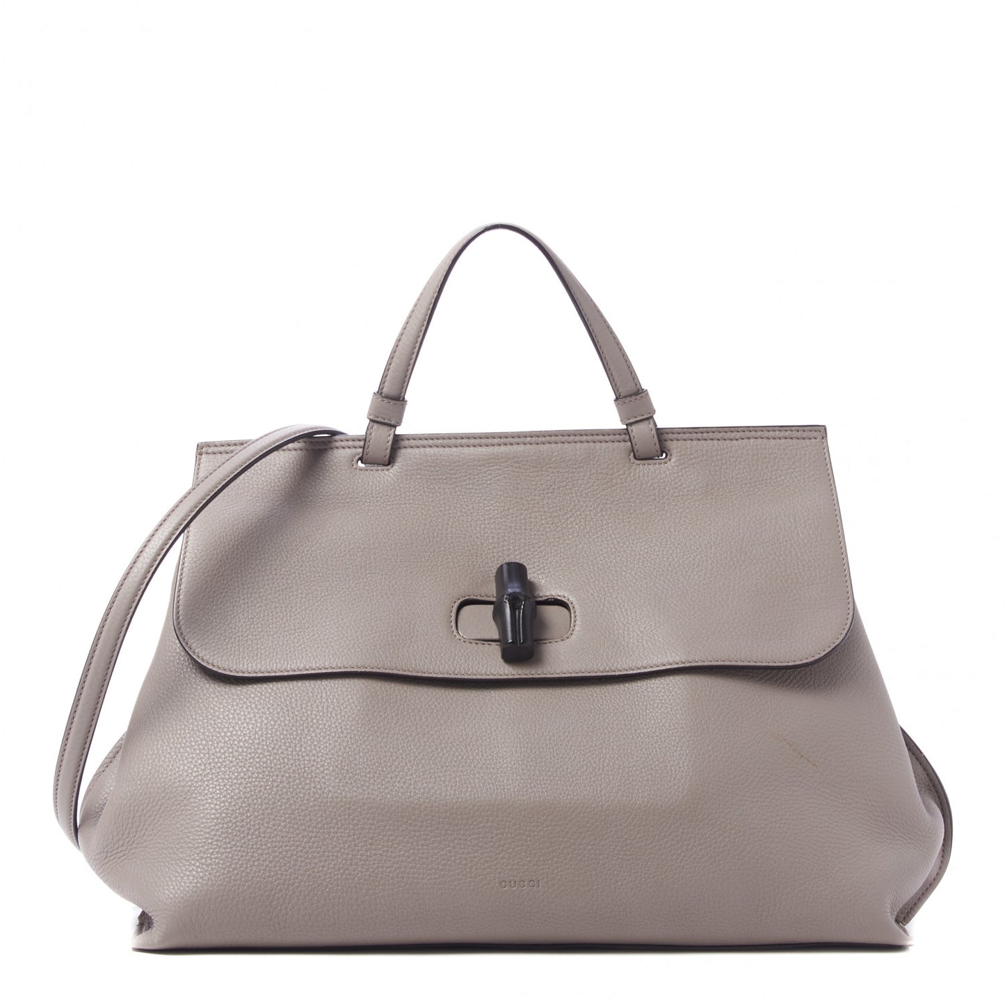 Cellarius Calfskin Large Bamboo Daily Top Handle Bag Storm Grey