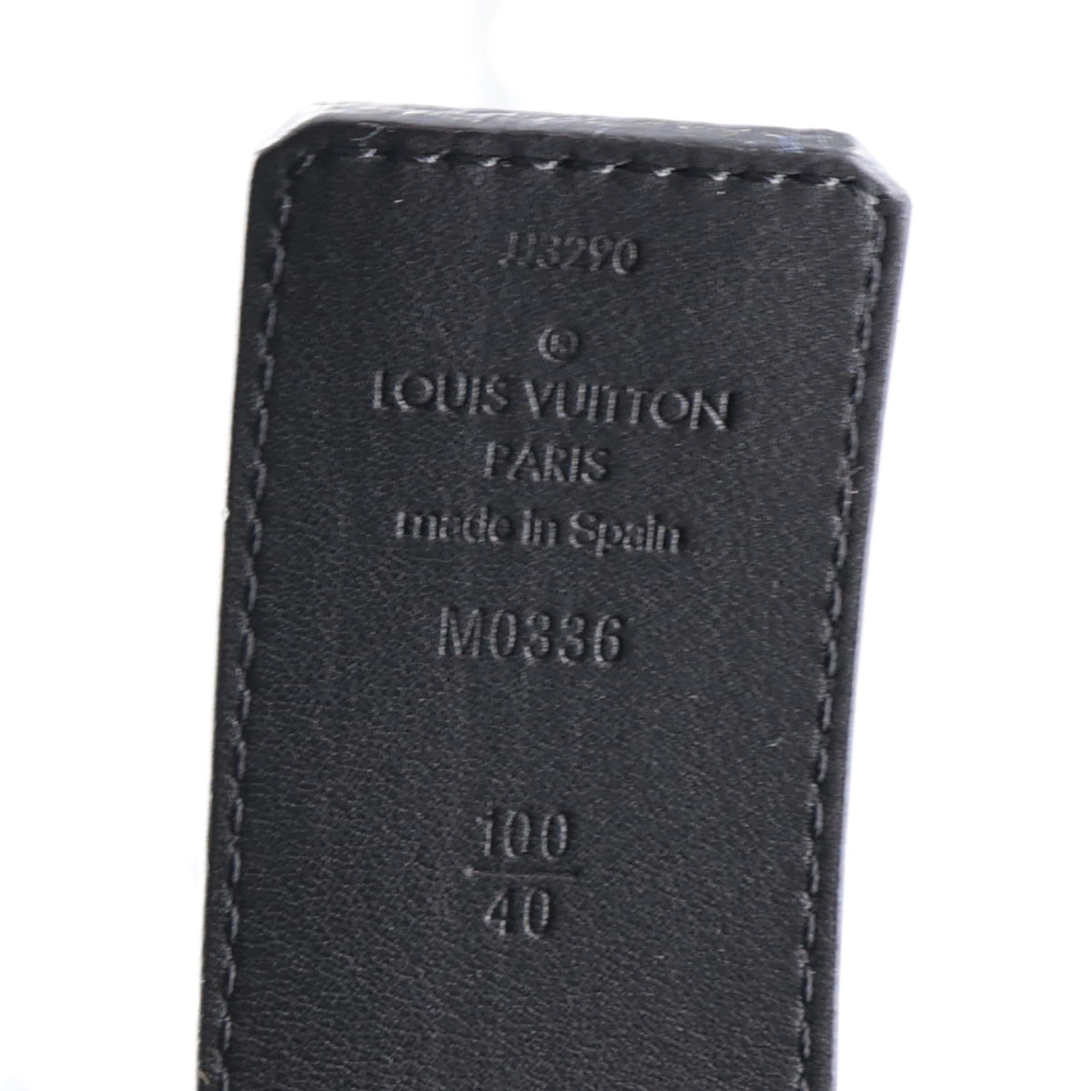 Calfskin 40mm Damier LV Reversible Belt 100 40 Black Midnight Navy