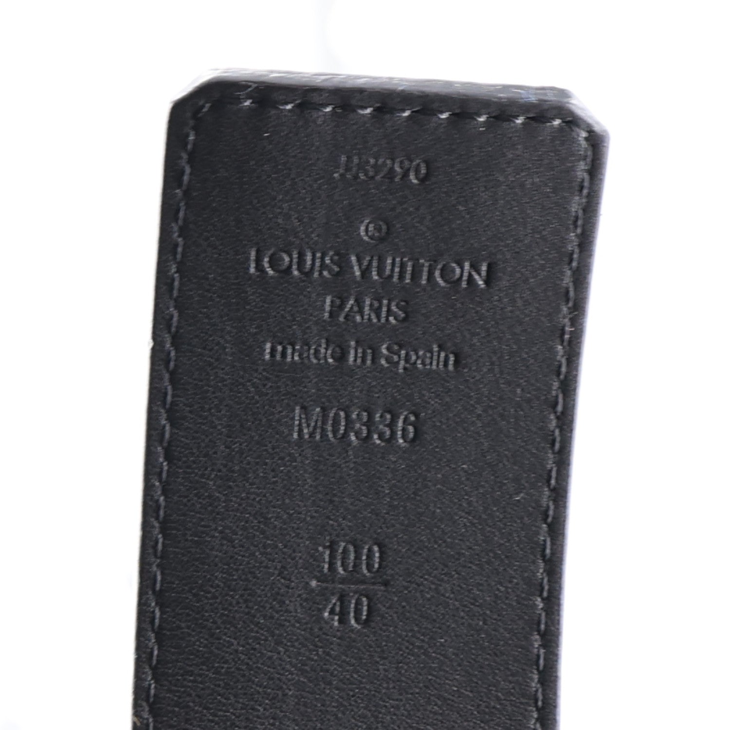 Louis Vuitton Calfskin 40mm Damier LV Reversible Belt 100 40 Black Midnight Navy 7 of 8
