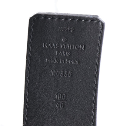 Louis Vuitton Calfskin 40mm Damier LV Reversible Belt 100 40 Black Midnight Navy 7 of 8