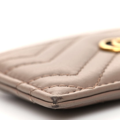 Gucci Calfskin Matelasse GG Marmont Card Holder Porcelain Rose 7 of 12
