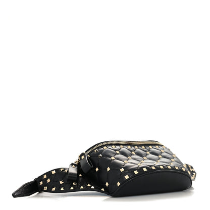 Valentino Garavani Lambskin Rockstud Spike Belt Bag 85 Black 4 of 9