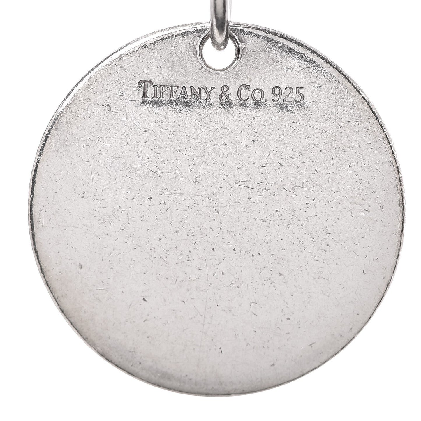 Sterling Silver Round Tag Charm Bracelet