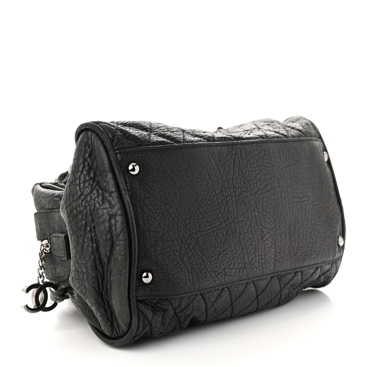 Chanel Distressed Lambskin Lady Braid Bowler Black 4 of 11