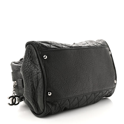 Chanel Distressed Lambskin Lady Braid Bowler Black 4 of 11