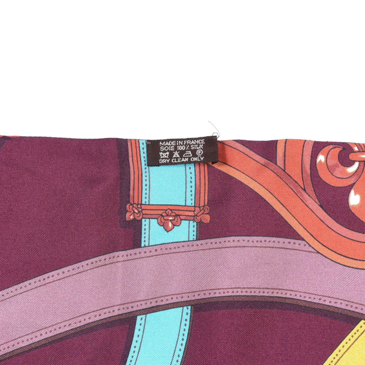 Silk Cavalcadour Maxi Twilly Bordeaux Canard Fuchsia