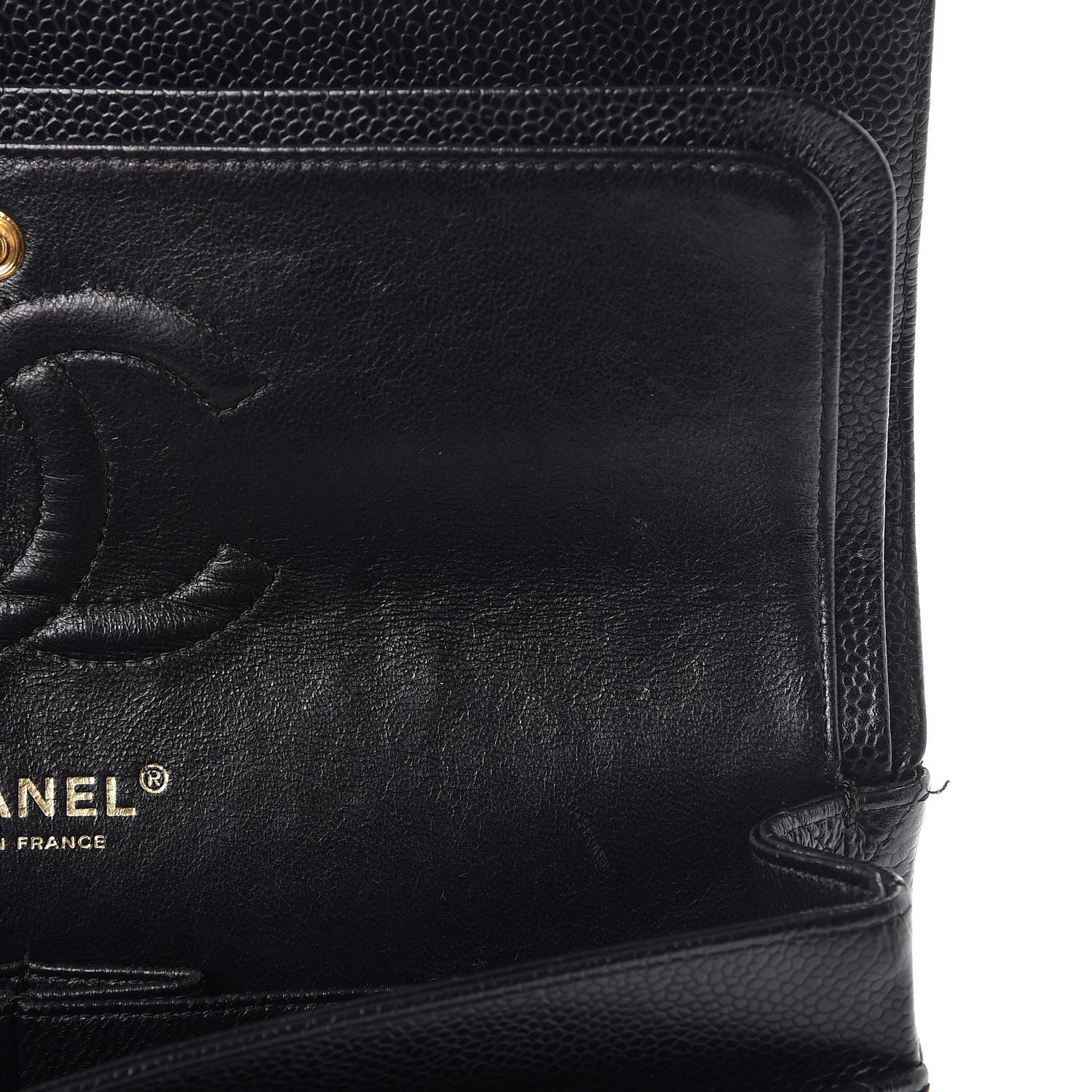 Chanel Caviar Quilted Medium Double Flap Black 10 of 12