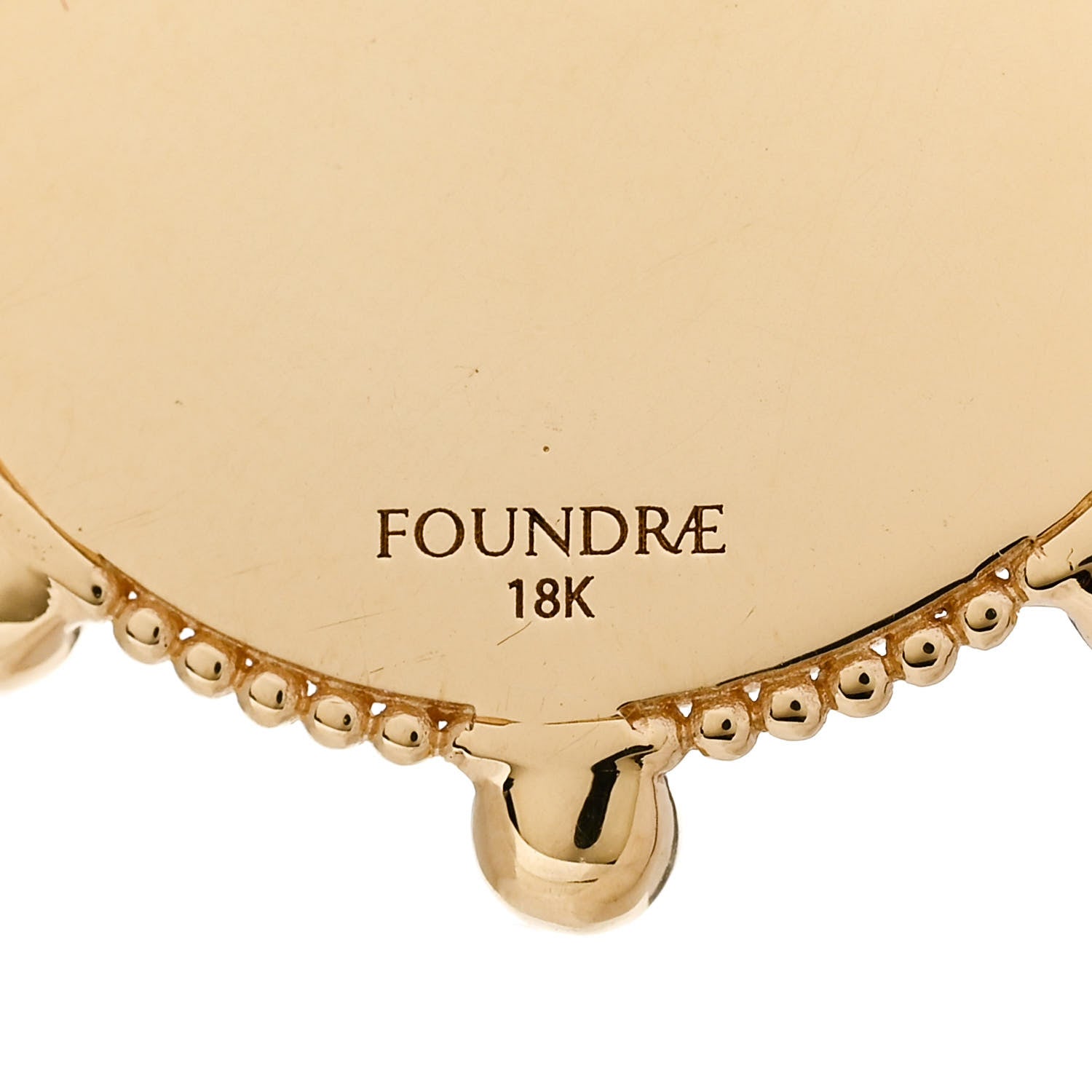 Foundrae 18K Yellow Diamond Large Heart at Peace Medallion Pendant 4 of 4