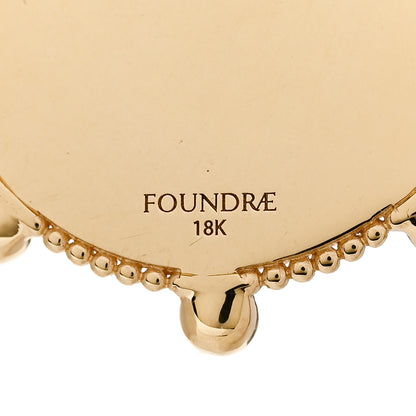 Foundrae 18K Yellow Diamond Large Heart at Peace Medallion Pendant 4 of 4