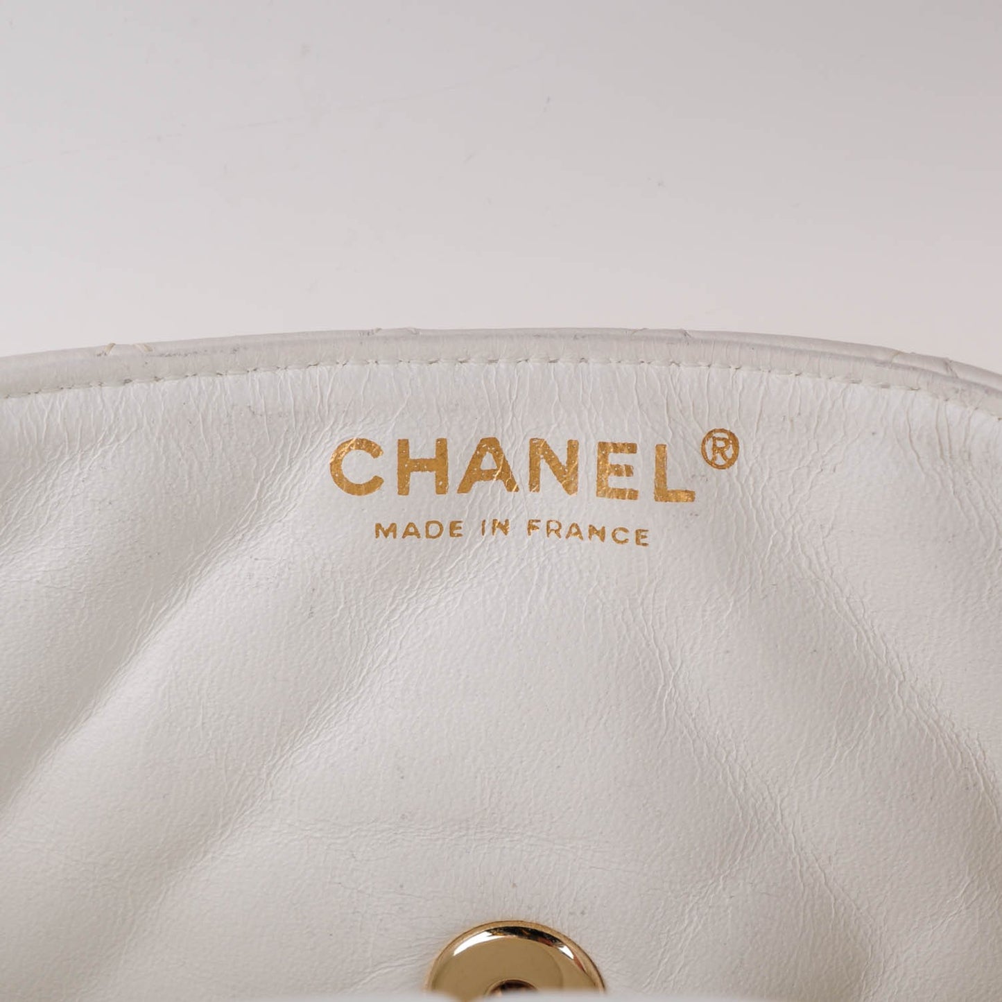 Lambskin Quilted East West Valentine Charms Flap White