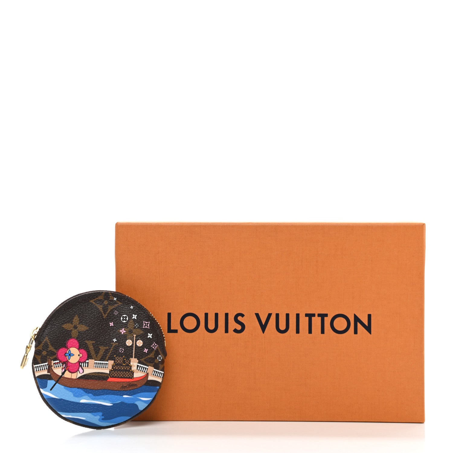 Louis Vuitton Monogram 2019 Christmas Animation Round Coin Purse Blue 8 of 8