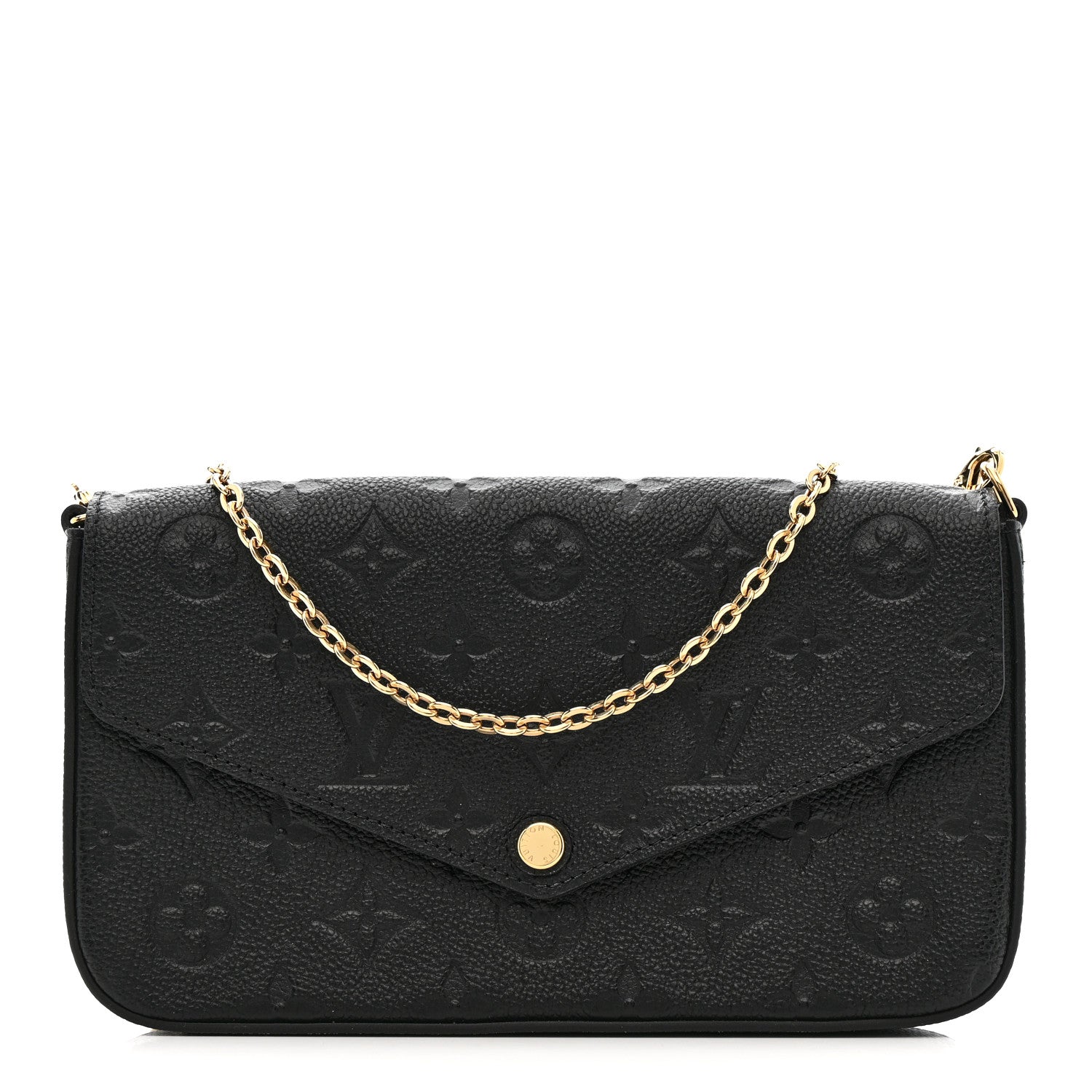 Louis Vuitton Empreinte Pochette Felicie Chain Wallet Black 1 of 14