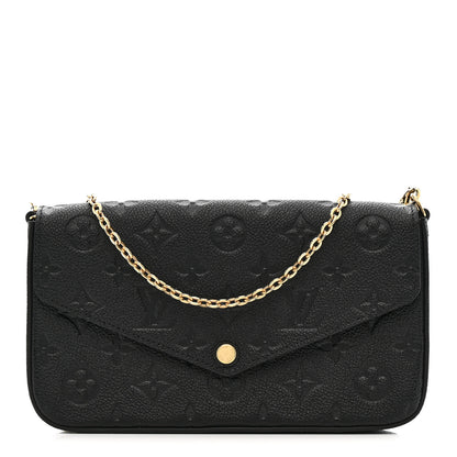 Louis Vuitton Empreinte Pochette Felicie Chain Wallet Black 1 of 14