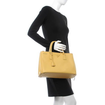 Prada Saffiano Medium Galleria Double Zip Tote Ginestra 3 of 15