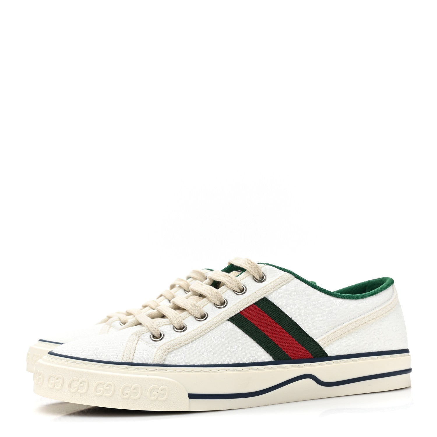 Gucci Jacquard Mini GG Monogram Web Womens 1977 Tennis Sneakers 40 White 3 of 8