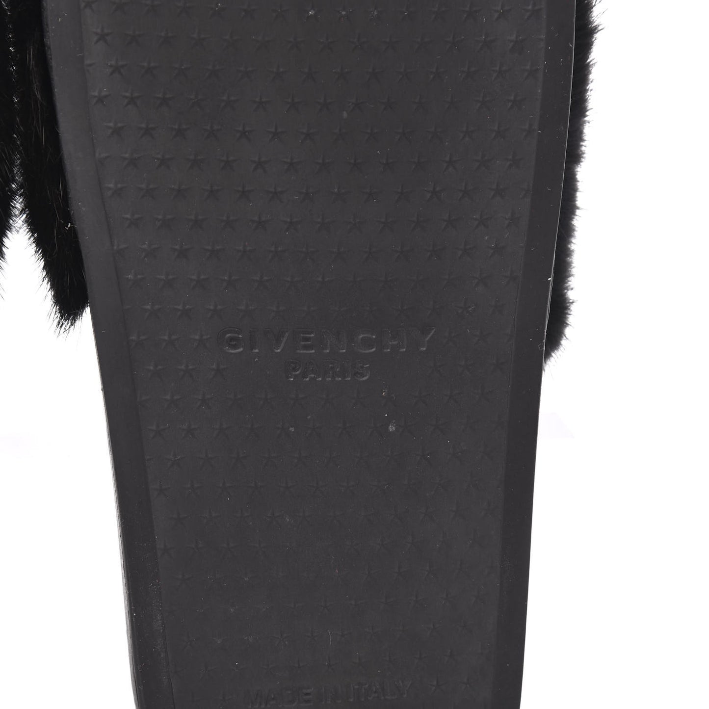 Mink Rubber Slide Sandals 37 Black