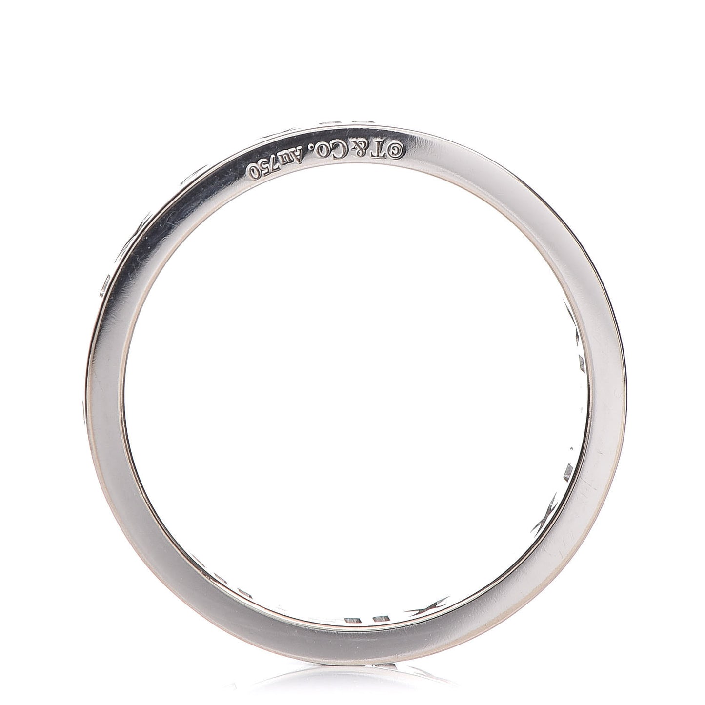 18K White Gold Diamond Atlas Pierced Ring 51 5.75