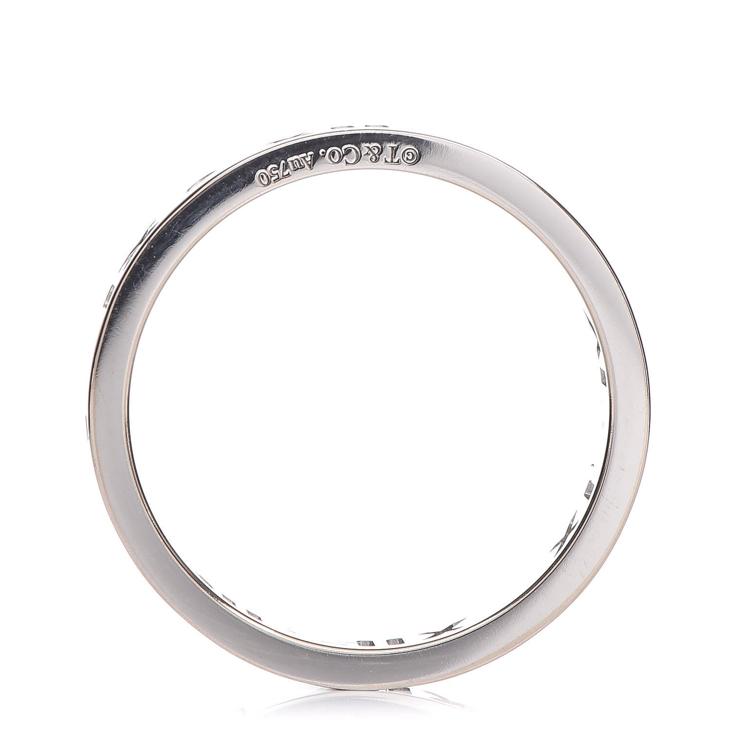 Tiffany 18K White Gold Diamond Atlas Pierced Ring 51 5.75 4 of 5