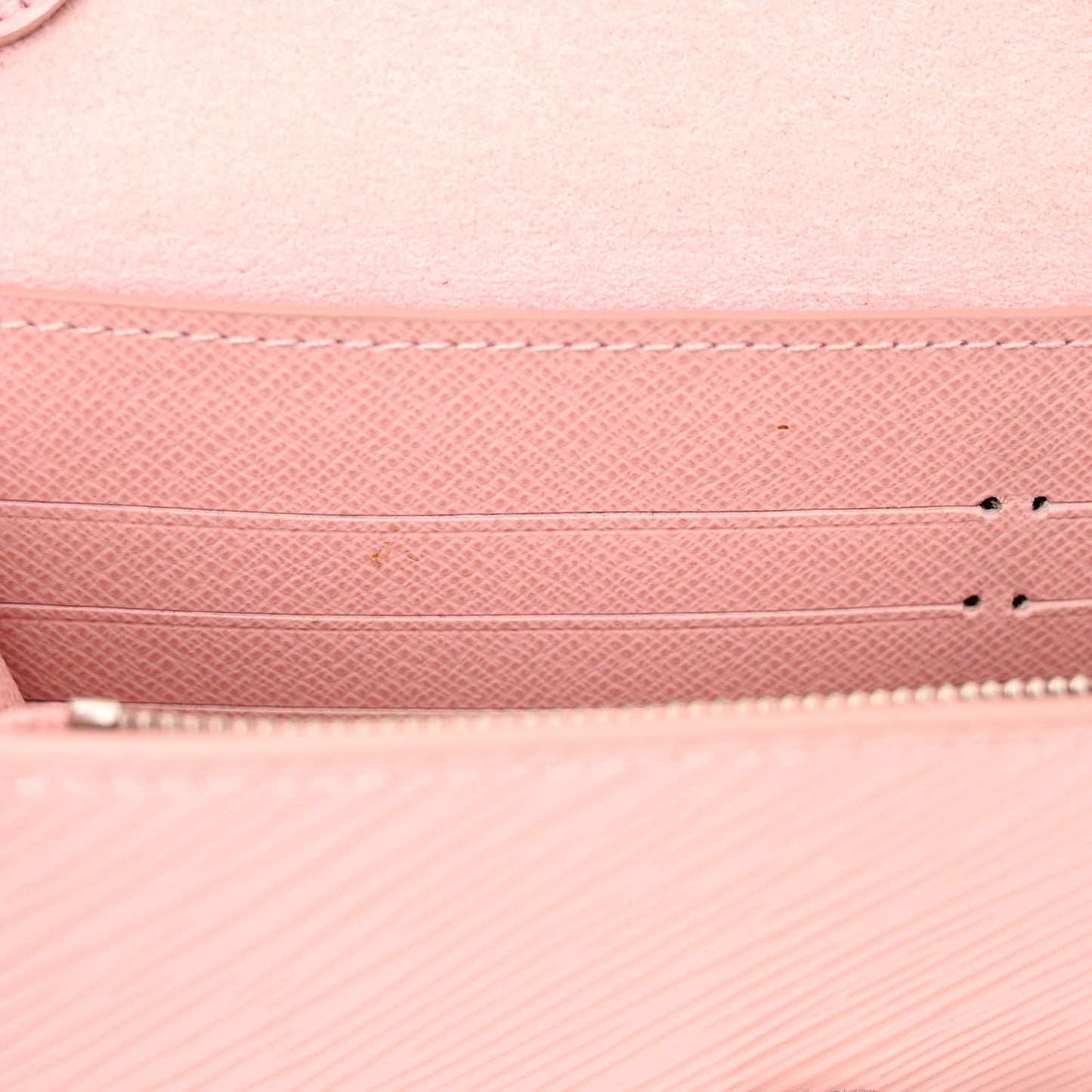 Epi Twist Belt Chain Wallet Rose Ballerine