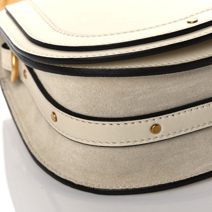 Chloe Calfskin Suede Small Nile Bracelet Bag Off White 8 of 11