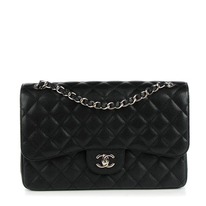 Chanel Caviar Quilted Jumbo Double Flap Black 1 of 8