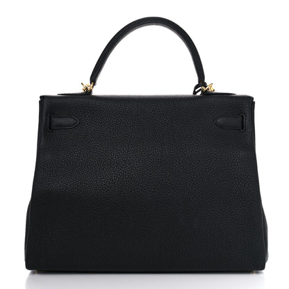 Hermes Togo Kelly Retourne 32 Black 4 of 35