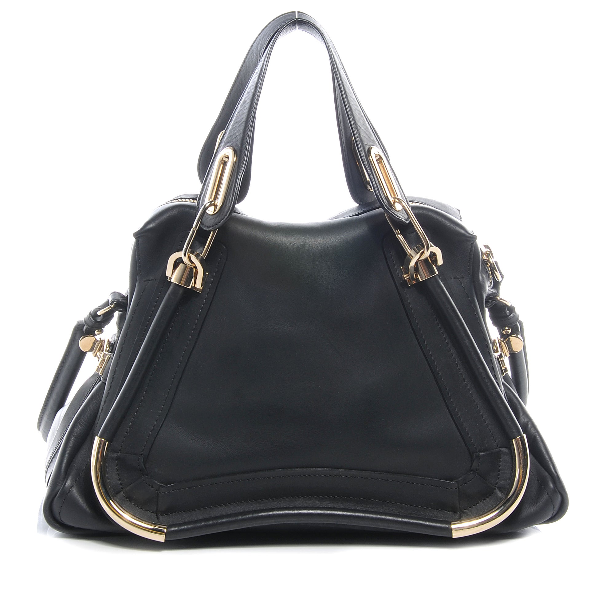 Chloe Calfskin Medium Paraty Metal Bar Trim Black 1 of 7