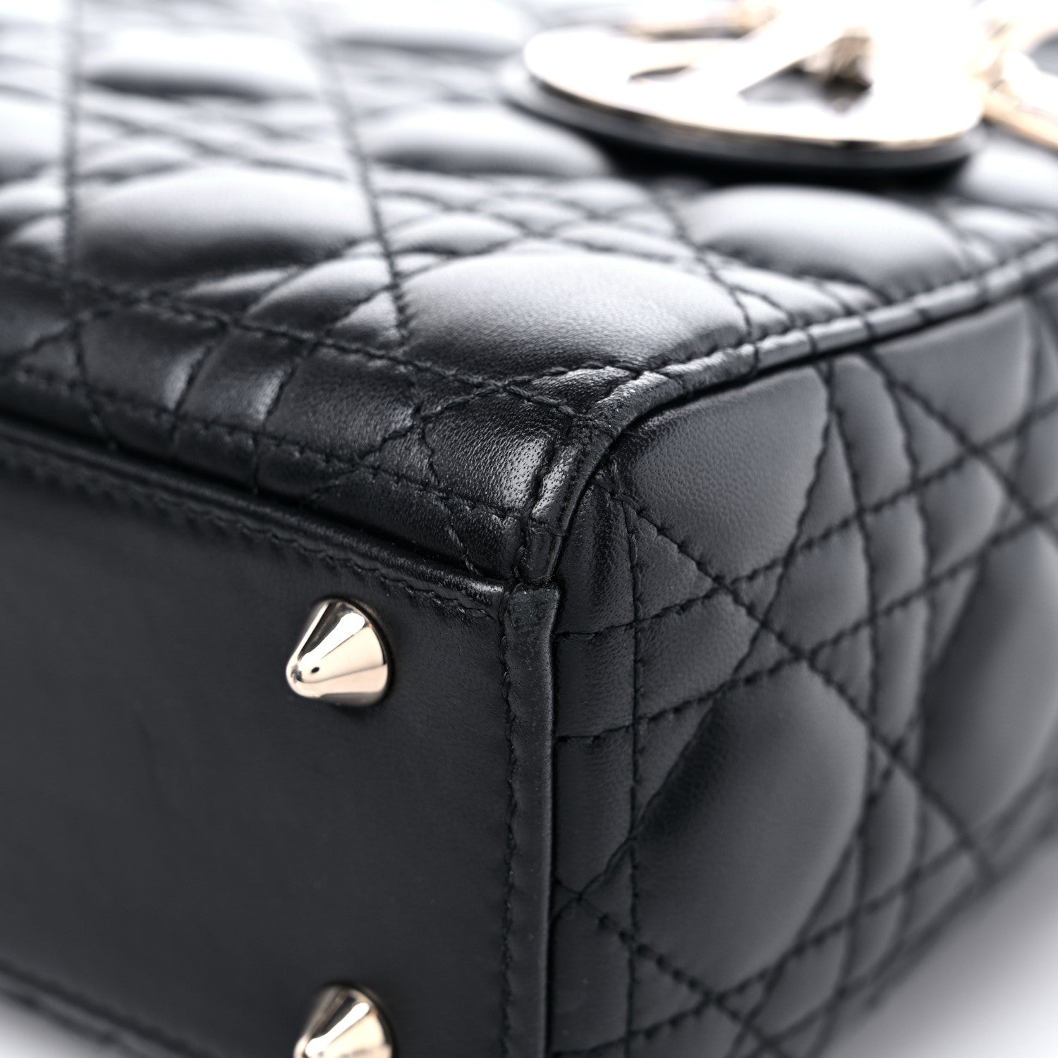Christian Dior Lambskin Cannage Small My ABCDior Lady Dior Black 9 of 12