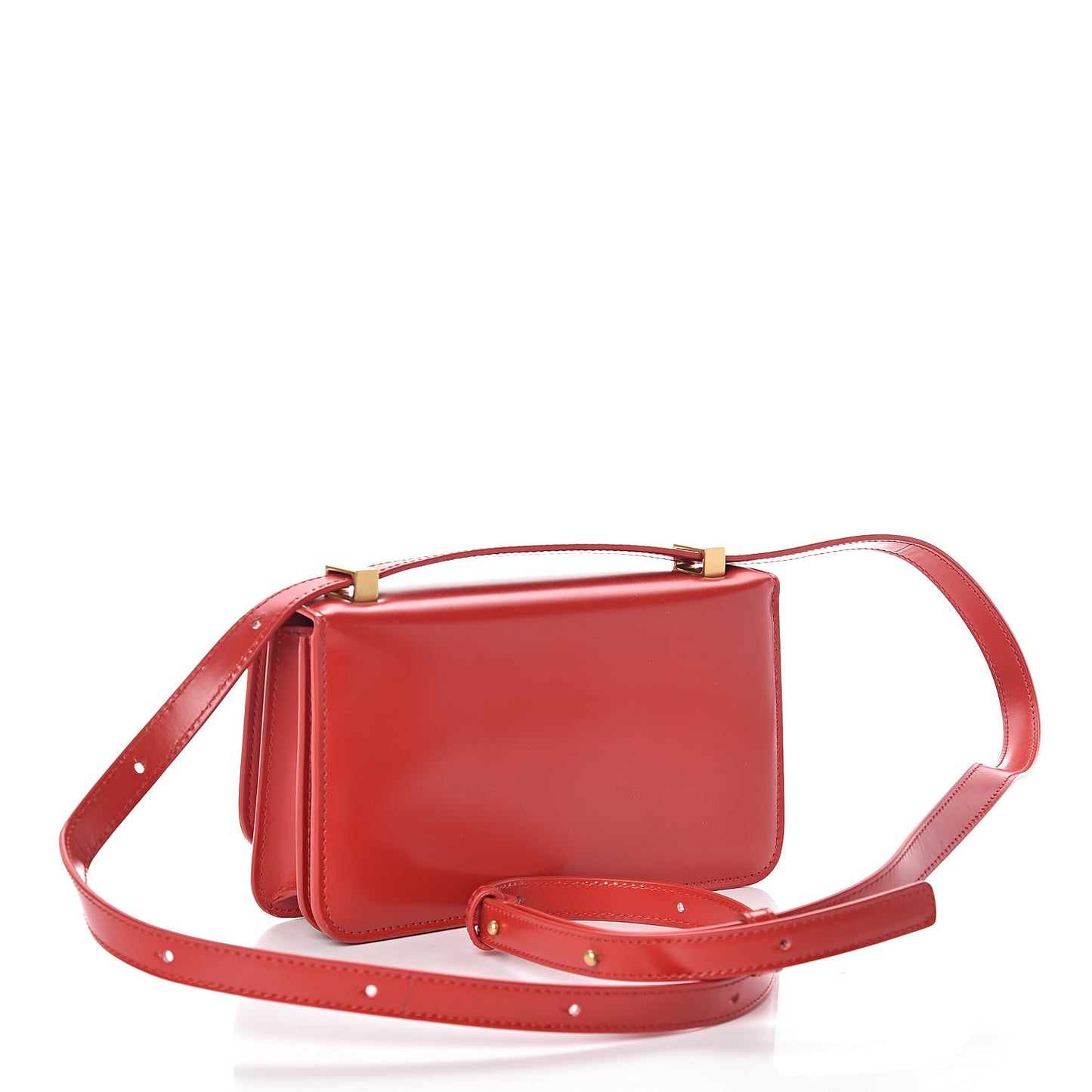 Spazzolato Calfskin Mini Classic BV Bag Bright Red