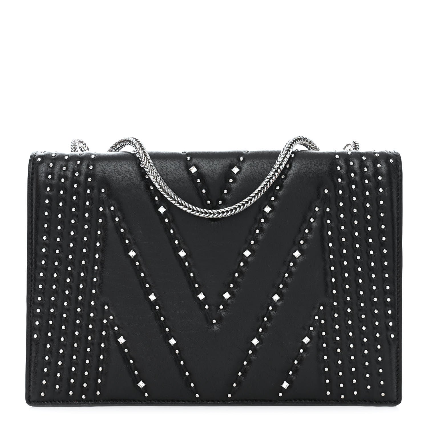 MCM Lambskin Diamond Disco Flap Crossbody Bag Black 1 of 14