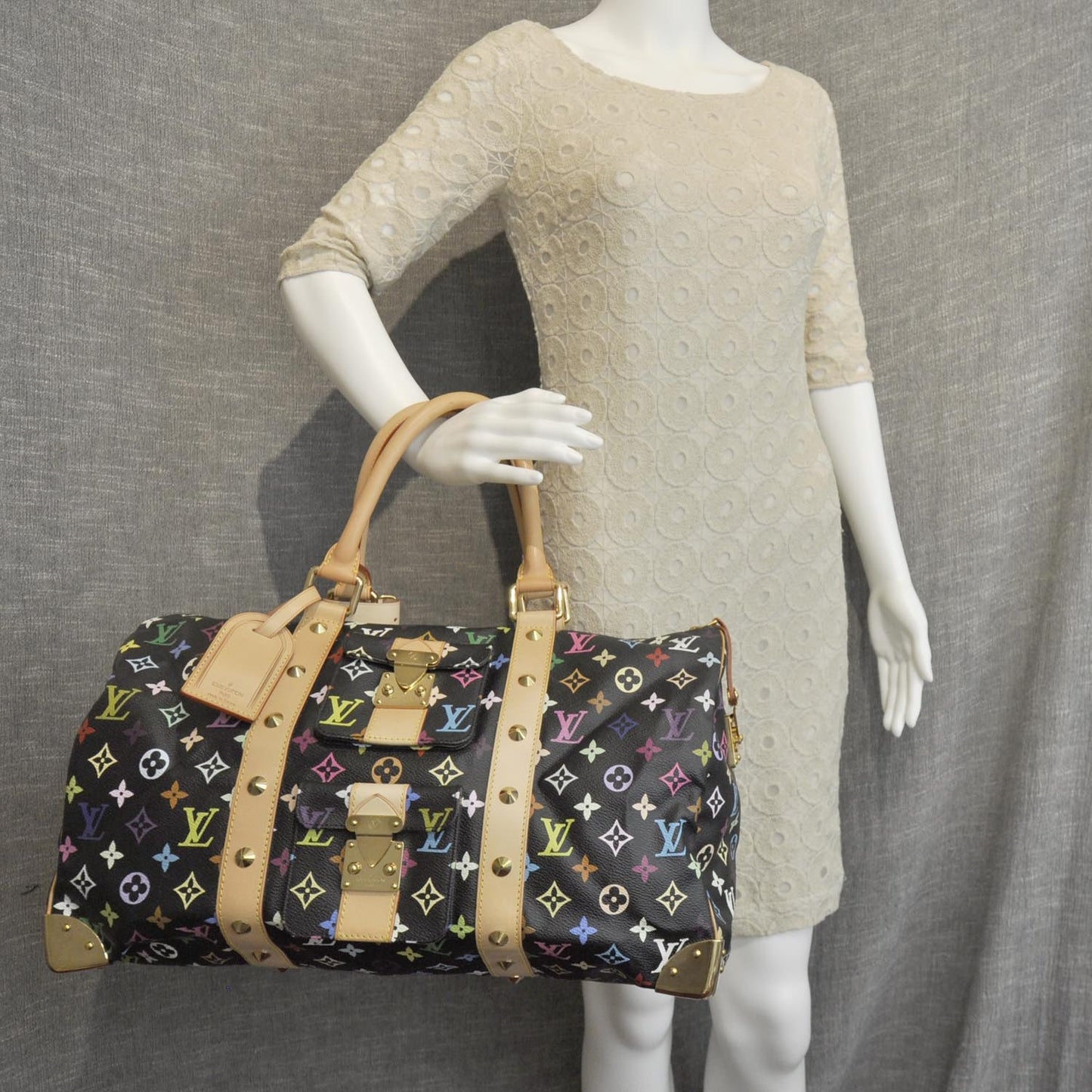 Monogram Multicolor Keepall 45 Black