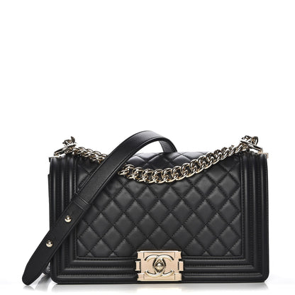 Chanel Calfskin Quilted Medium Boy Flap Black 1 of 7