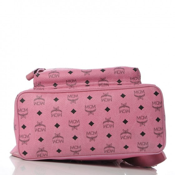 MCM Visetos Medium Sprinkle Stud Stark Backpack Pink 16 of 18