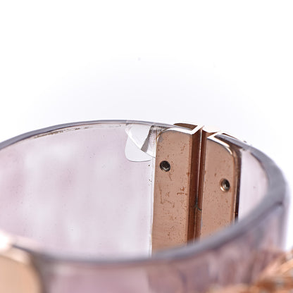 Chanel Lucite Crystal Pearl Gripoix CC Cuff Purple 6 of 10
