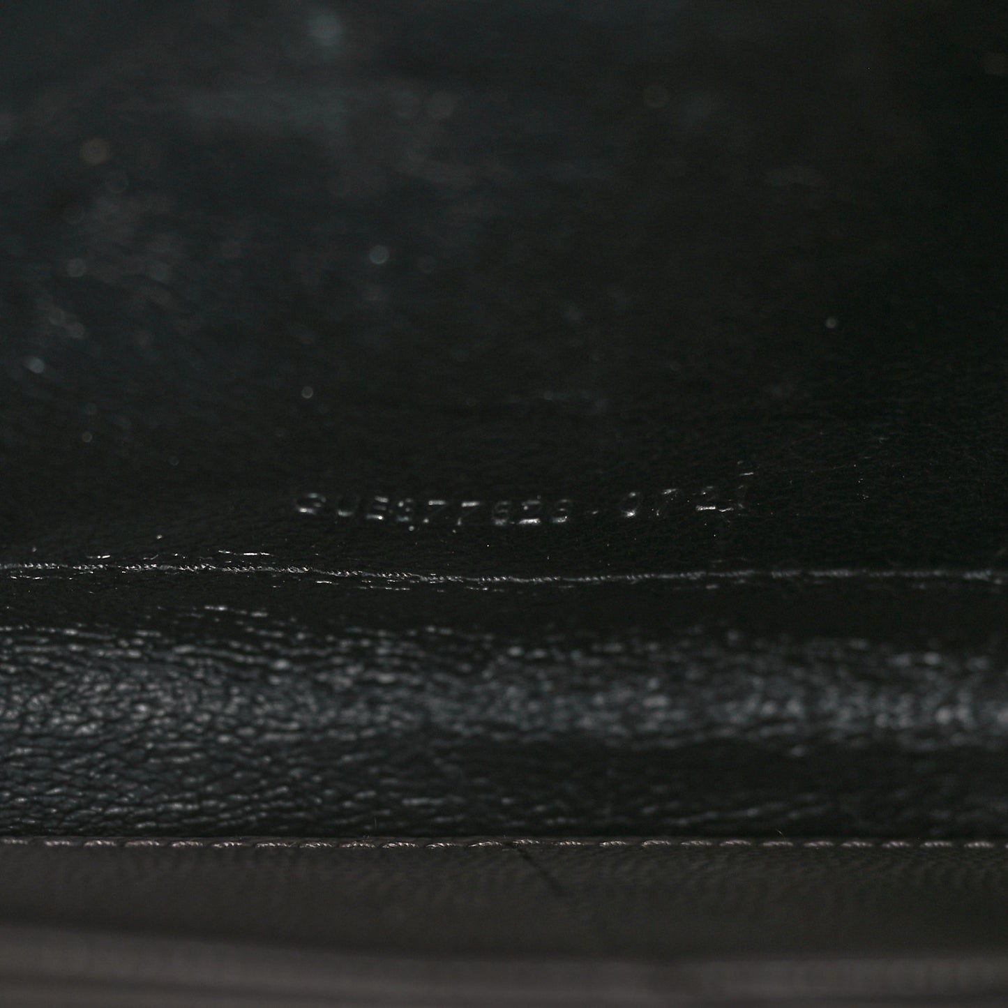 Grain De Poudre Matelasse Chevron Monogram Chain Wallet Fog