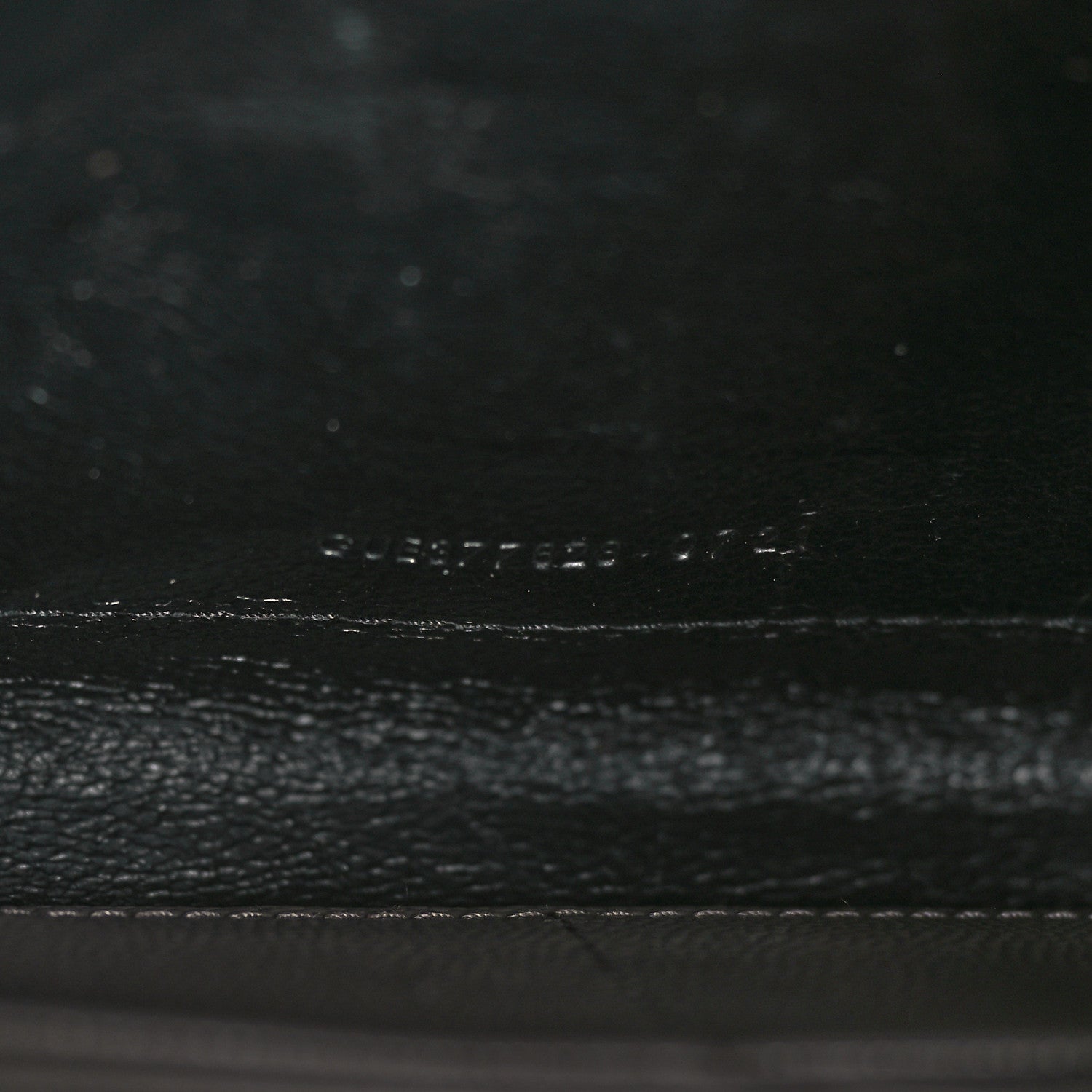 Saint Laurent Grain De Poudre Matelasse Chevron Monogram Chain Wallet Fog 7 of 12