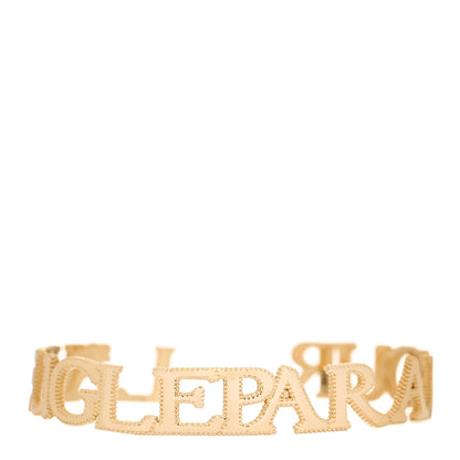 Gucci 18K Yellow Gold L'Aveugle Par Amour Cuff Bracelet 1 of 3